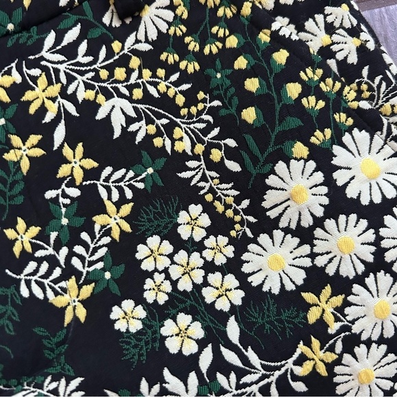 Anthropologie Current Air Daisy Floral Jacquard Slim Straight Trouser Pants XS - Picture 6 of 9